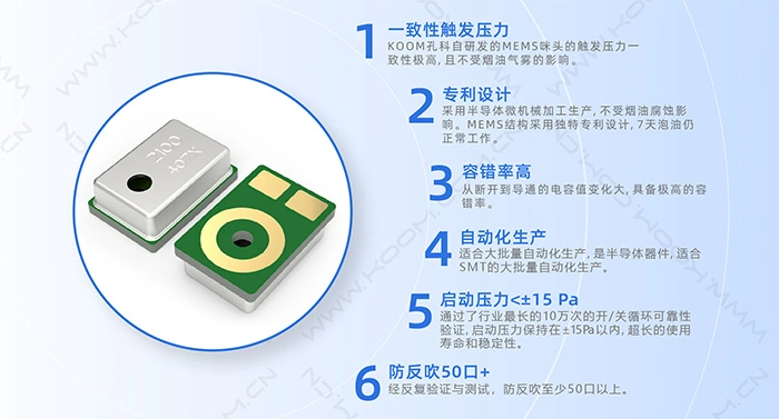 电子烟品牌设计方案商PCBA板，ASIC芯片搭载MEMS传感器尽显创新升级 - KOOM孔科官网