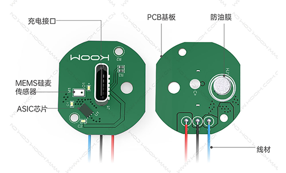 一次性电子烟PCBA板KCP2313A结构图