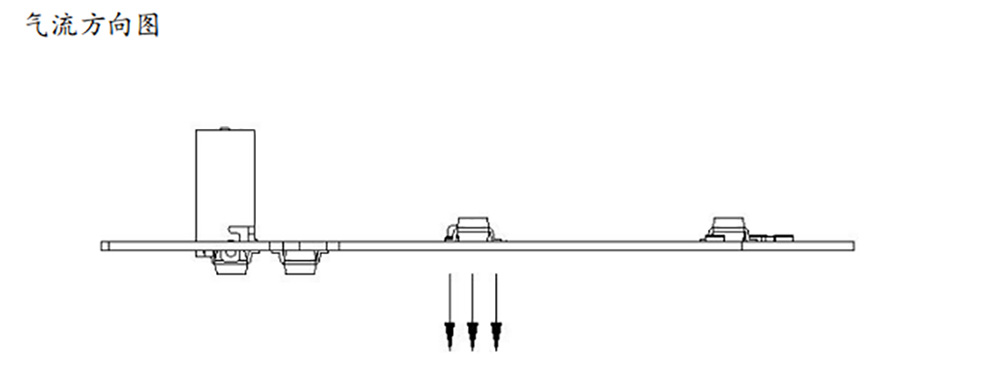 KCP7341A 电子烟数码屏PCBA气流方向图