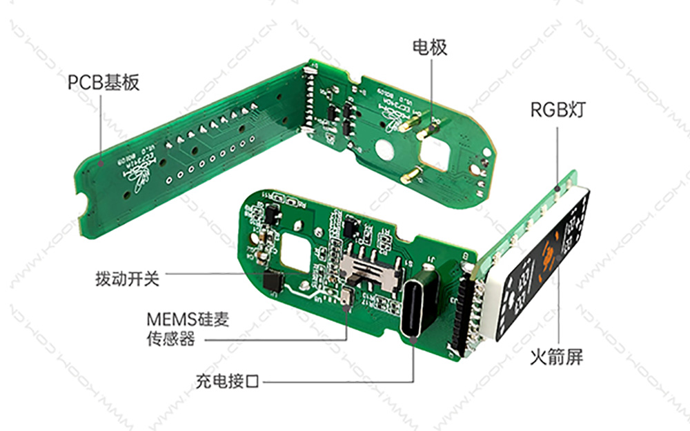 KCP7341A-电子烟数码屏PCBA硬件架构孔科