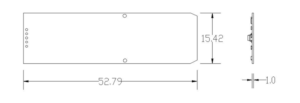 KCP7343A带TFT屏电子烟PCBA数码显示屏尺寸图1