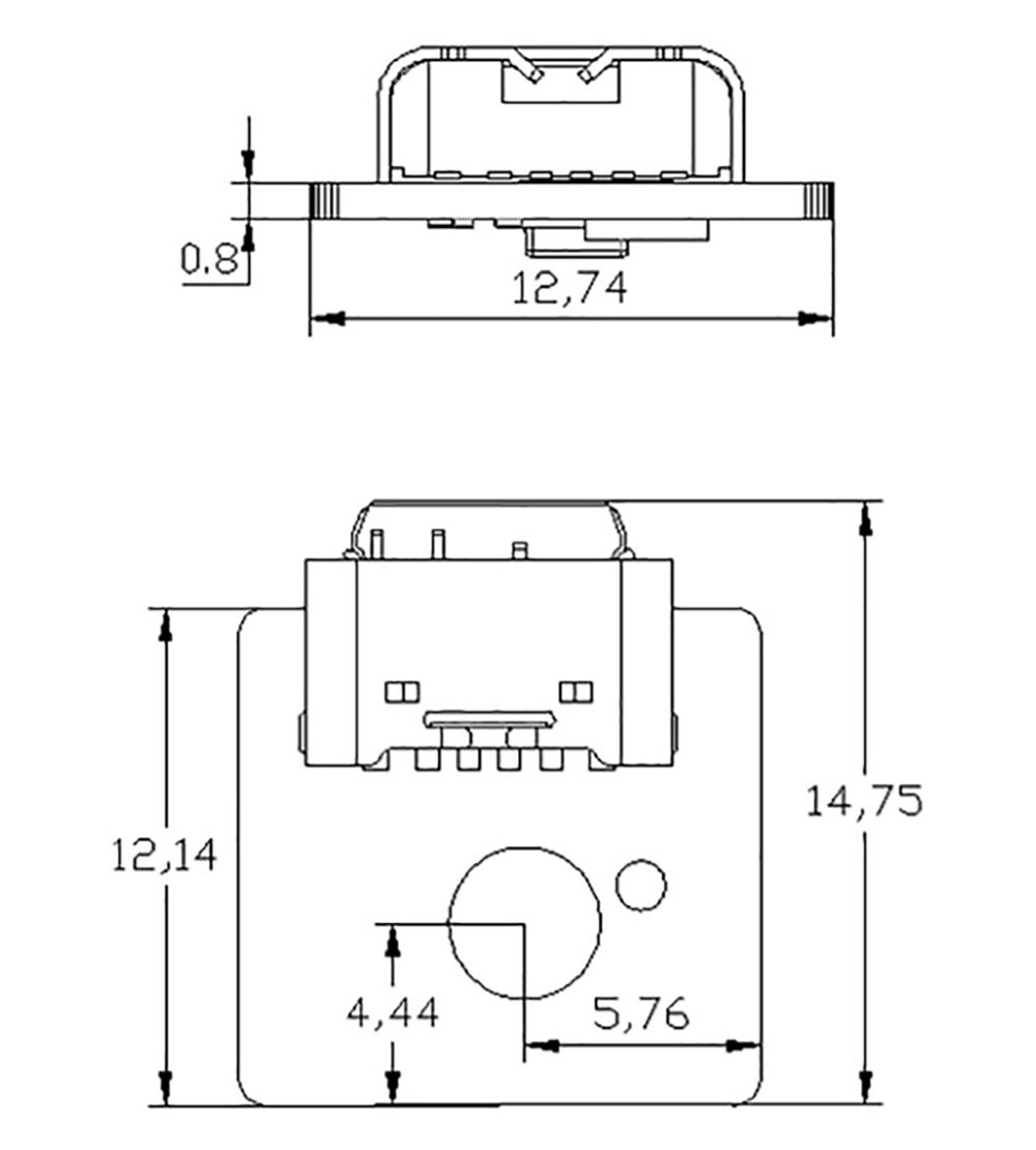 KCP9328A换弹式电子烟PCBA板外形尺寸 (孔科20240326)