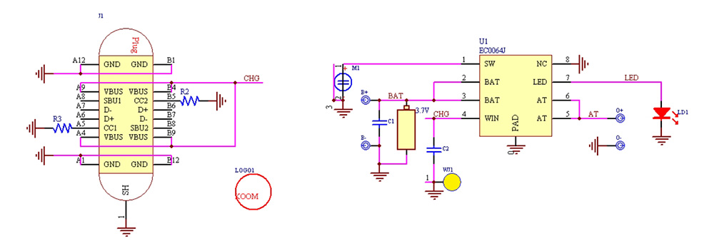 KCP9328C换弹式电子烟PCBA线路板原理图