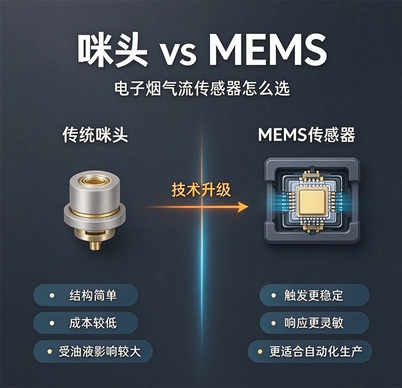 咪头 Vs MEMS电子烟气流传感器怎么选