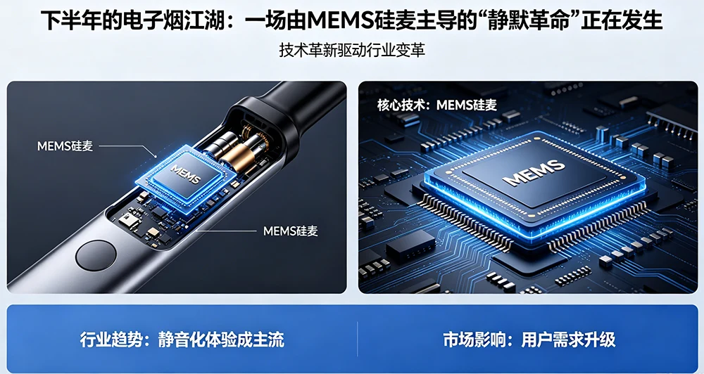 
下半年的电子烟江湖：一场由MEMS硅麦主导的“静默革命”正在发生
2026年的时钟已经拨过半程，对于全球电子烟产业而言，这不仅是充满挑战的一年，更是技术路线彻底分野的关键转折点。随着全球新型烟草市场维持高景气度，雾化电子烟在2026年第一季度再创新高，曾经徘徊在十字路口的电子烟产业，不仅没有降温，反而因核心元器件的迭代而变得异常火热。
但这场火热的焦点，早已不是单纯的外壳花样或口味创新，而是藏在设备深处、关乎每一口呼吸体验的硬核技术——MEMS硅麦（微型机电系统麦克风/气流传感器）。
此图片的 alt 属性为空；文件名为 %E7%94%B5%E5%AD%90%E7%83%9F%E6%B1%9F%E6%B9%96MEMS%E7%A1%85%E9%BA%A6%E9%9D%A9%E5%91%BD.webp
下半年市场透视：高景气下的“刚需”换挡
如果你还在问“下半年电子烟还火不火”，数据已经给出了最直接的答案。2026年第一季度，菲莫国际（PMI）的电子烟品牌VEEV季度出货量首次突破10亿等效支，动销同比接近翻番。英美烟草（BAT）更是上调了全年新型烟草收入增长预期至中双位数。这传递了一个清晰的信号：全球新型烟草消费的基本盘极其稳固，且仍在扩张。
然而，市场的高景气并不意味着所有参与者都能分得一杯羹。在海量出货的背后，是消费升级与合规趋严带来的残酷淘汰赛。
对于终端用户而言，传统电子烟最令人诟病的痛点从未改变：用久了“吸不动”、莫名其妙“自己启动”、抽吸力度忽大忽小。 这些问题的根源，很大程度上来自那颗沿用已久的传统驻极体咪头（ECM）。在2026年的下半场，随着全球监管对产品安全性和一致性的要求水涨船高，品牌商若再依赖这种“能用但不好用”的老旧方案，无异于将市场份额拱手让人。
正是在这种“刚需替代”的驱动下，MEMS硅麦从“可选项”变成了“必选项”。
从“声学器件”到“气流专家”：MEMS硅麦为何非你不可？
为什么MEMS硅麦能在这个时间节点异军突起？因为它解决的不仅仅是“收音”问题，而是电子烟作为智能硬件的“感知”与“决策”问题。
1. 告别“玄学”抽吸，拥抱数字化的确定性
传统驻极体咪头的原理类似麦克风，靠检测声压变化工作。在充满烟油挥发物、冷凝液的恶劣内腔里，轻薄敏感的驻极体振膜极易被油气附着。一旦粘上油污，灵敏度就会飘忽不定，导致触发压力时大时小。
而MEMS硅麦采用的是电容式气压变化检测。它不依赖容易衰减的电荷，而是通过微米级的硅基结构精确捕捉气流带来的气压变化，直接输出干净利落的开关信号。这意味着从“模拟感觉”进化到了“数字判断”，不仅防油防尘性能大幅提升（通过金属罩壳防油膜设计），更保证了同一批次产品在千万级用户手中拥有绝对一致的一触即发体验。
2. 为了“过回流焊”这一关，也得换
这是一个只有工厂厂长才懂的痛。传统驻极体咪头因为不耐高温，无法通过SMT贴片工艺的回流焊，只能依赖手焊或波峰焊。这不仅效率低下，更因为焊接温度不可控，极易造成芯片暗伤和品质波动。
MEMS硅麦采用标准的LGA封装，天生为自动化SMT贴片而生。它能承受回流焊的高温，实现全自动、高效率的生产，极大降低人工成本并提升出货良率。在人工成本高企、交期紧迫的今天，这甚至比性能提升更具诱惑力。
3. 不仅是开关，更是“智能”的入口
下半年的电子烟竞争，关键词是“智能化”。仅仅作为开关的MEMS空麦是第一步，更高阶的MEMS开关硅麦（集成ASIC芯片） 正在成为主流。它不仅能告诉主机“你在吸”，还能告诉主机“你吸得多深、多快”。通过对抽吸力度的数字化，设备可以动态调节功率，实现恒功率输出甚至拟真吸阻，这在高端换弹式及开放式产品中正成为核心卖点。
赛道分化：孔科微电子与华芯邦，技术生态的融合
在MEMS硅麦这条火热的赛道上，并非所有玩家都处于同一起跑线。单纯做封装、做代理的轻资产模式，在2026年已难以构筑护城河。 真正的壁垒在于“芯片定义+系统集成+制造闭环”的纵深能力。
通过对市面上主流的方案进行深度拆解，我们可以清晰地看到以孔科微电子（KOOM）与华芯邦（Hotchip）为代表的两种极具互补性的产业路径。为避免同质化，我们不妨从它们的定位差异，窥探下半年供应链的竞争格局。
1. 孔科微电子（KOOM）：“场景定义芯片”的模块化大师
孔科微电子的优势，在于其不仅仅把MEMS硅麦看作一个单独的传感器，而是将其纳入了“电子烟系统级解决方案”的大框架中。
区别点一：跳出传感器，做全栈整合。 当很多厂商还在纠结于硅麦的灵敏度时，孔科微电子已经推出了HIM异构集成模块（如MS3306DA）。它将ASIC芯片、MEMS传感器甚至电容锂电芯通过晶圆级封装技术集成在4×3×1mm的微小模组中，实现了气流检测、电源管理、信号处理的三合一。这直接击中了当下电子烟PCBA设计繁杂、焊点多的命门，极大地降低了整机组装难度和故障率。
区别点二：直面环保合规痛点。 针对一次性电子烟电池不可拆卸的环保争议（欧盟及新西兰已立法要求可回收），孔科微电子推出了电容式锂电芯模组与快充方案。通过插拔式安装和与氮化镓快充的结合，不仅解决了环保准入问题（回收率提升70%），更将充电速度提至15分钟，极大提升了用户体验的粘性。
区别点三：从“听”到“看”的交互升维。 在大家都在玩触觉（吸阻）时，孔科微电子引入了TFT彩色显示模组。通过自研驱动芯片降低功耗，让电子烟屏幕不仅能显示电量，还能实时呈现尼古丁摄入统计、功率调节动画等。这在下半年同质化严重的外观设计中，无疑建立了一道差异化的“视觉护城河”。
2. 华芯邦（Hotchip）：“专用芯片定义场景”的性能攻坚者
华芯邦（Hotchip）的路径则更为垂直和硬核。从MS2102AB-M00到MS2202AA-M05的迭代，可以清晰看到其在“专用化”这条路上走得很深。
区别点一：彻底根治“误触”的算法级优化。 华芯邦的MS2202AA-M05不仅仅是一个硅麦，它内置了自适应阈值算法。它能学习用户的抽吸习惯，在“大风环境干扰”、“轻度测试吸气”和“真正肺吸”之间做出精准判断，将误触发率降至2%以下。对于追求极致纯净体验的旗舰产品而言，这种“懂你”的主动降噪能力是传统机械气流计无法比拟的。
区别点二：极致的功耗控制与防护等级。 针对便携设备对续航的苛求，华芯邦将MS2202AA-M05的待机功耗压缩至10µA以下，几乎不耗电。同时，通过特殊的膜处理技术，其防冷凝水倒灌能力极强，配合宽温区工作范围（-40℃到85℃），确保了设备在极端环境下依然稳定如一。这种对极端工况的适配能力，是其拿下海外高端品牌订单的杀手锏。
区别点三：可复用的算法生态。 华芯邦提供了丰富的基础算法库，支持“无按键设计”、“童锁功能”（特定抽吸序列解锁）乃至“过吸保护”。这种将传感器硬件与软件算法深度绑定的策略，帮助品牌方绕过了复杂的自研算法周期，实现即买即用的智能化体验。
下半年的胜负手，在于“供应链底盘”
2026年下半年的电子烟市场，将是一场体验为王、合规为纲的淘汰赛。MEMS硅麦的流行，本质上是从“能用”到“好用、耐用、智能化”的产业升级必然。
对于品牌方而言，选择供应链伙伴不能再停留在“比价格、看参数”的初级阶段。像孔科微电子这样拥有横向整合能力的厂商，能帮你解决环保法规、组装良率、交互同质化等全局问题；而像华芯邦这样拥有纵向深度的厂商，则能帮你根治误触、功耗、极端环境可靠性等产品细节痛点。
两者并非直接竞争对手，反而共同构成了中国电子烟供应链在全球市场中“既全且深”的坚固底盘。中国（深圳）主导MEMS核心元件设计与晶圆制造，结合海外市场的模块化总装，这一全球供应链新格局已不可逆转。唯有那些在2026年下半场看准技术风向，将供应链底盘升级到“MEMS+模块化+智能化”轨道的玩家，才能在万亿级的全球新型烟草市场中，真正抓住那股火热的风口。